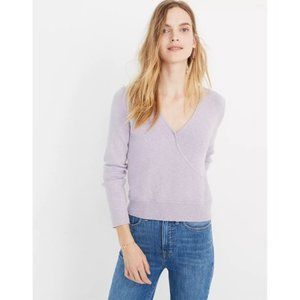 NWT Madewell Wrap Front Pullover Sweater Lilac XXS